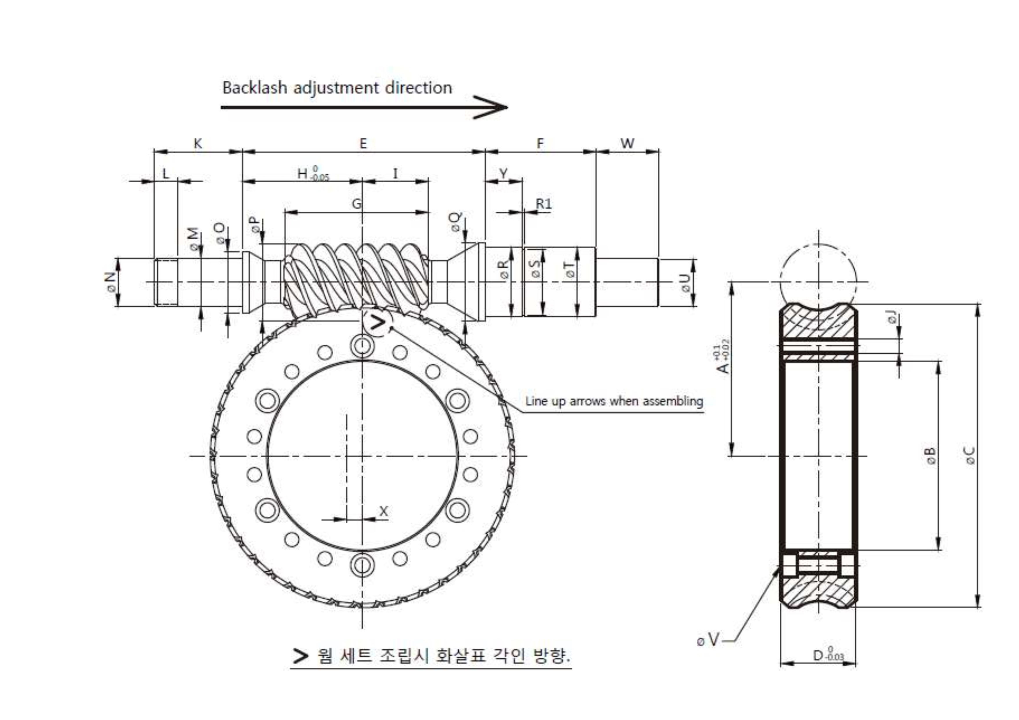 jiso级精密多导程蜗轮蜗杆副